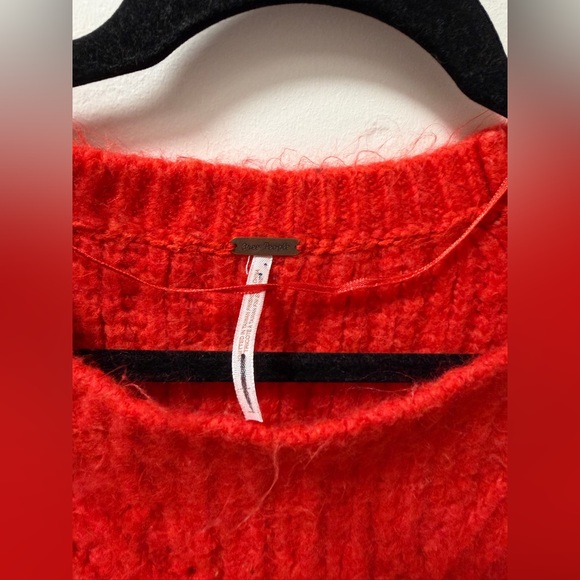 Free People Carter Pullover Sweater Red - Picture 2 of 4